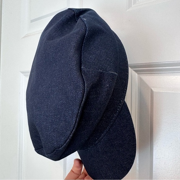 NWOT Marella by Max Mara Beret of Denim Cotton with Visor Lined. Sz:OS Spring - Picture 13 of 16